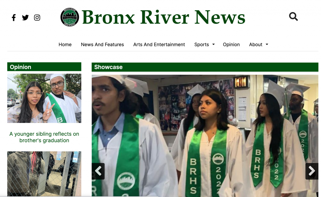 Bronx River News Landing Page
